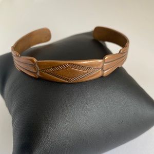 Vintage Solid Copper Adjustable Bangle Bracelet
